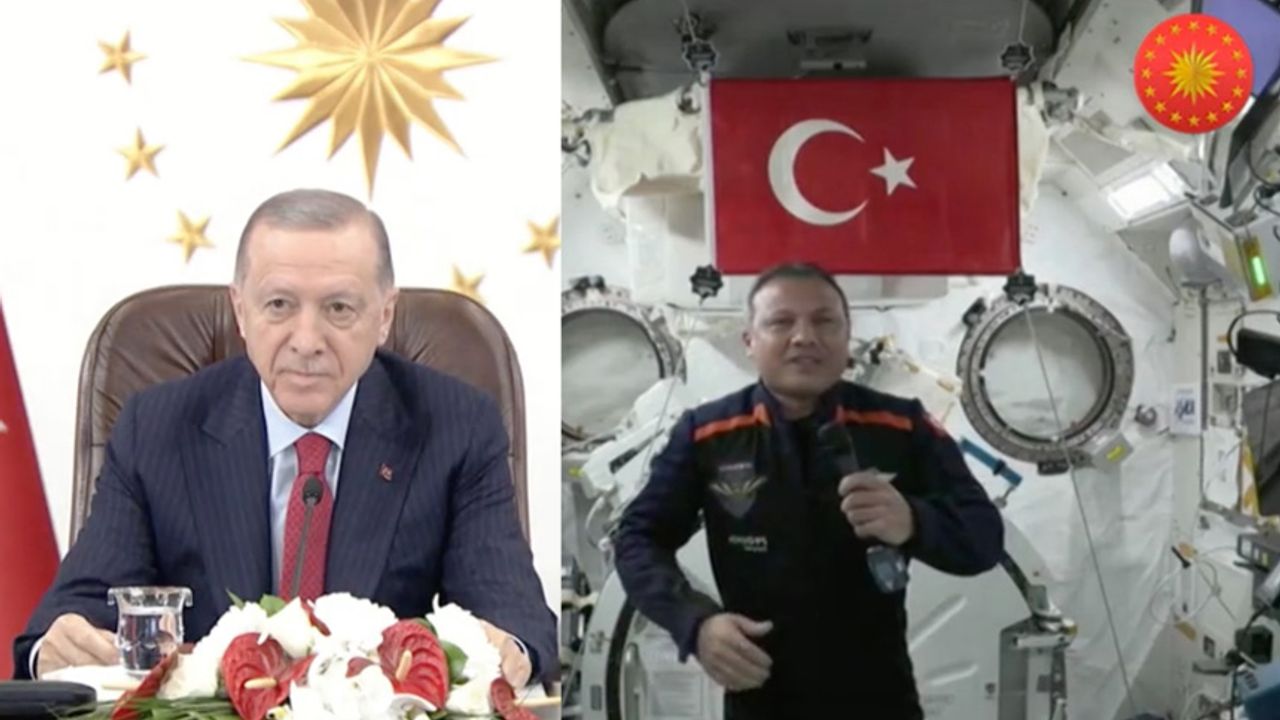 Cumhurbaşkanı Erdoğan İlk Türk Astronot Gezeravcı’yla canlı bağlantı yoluyla görüştü 