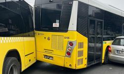 Eyüpsultan'da 2 belediye otobüsü kazaya karıştı
