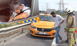 İstanbul’da kaza sonrası "sızan taksici" kamerada: Uyuyakalan taksici polisi duyunca kaçtı