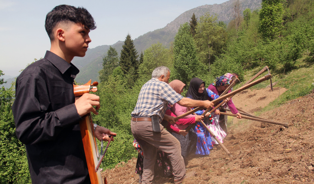 Giresun'un Çanakçı ilçesinde asırlık imece geleneği yaşatılıyor